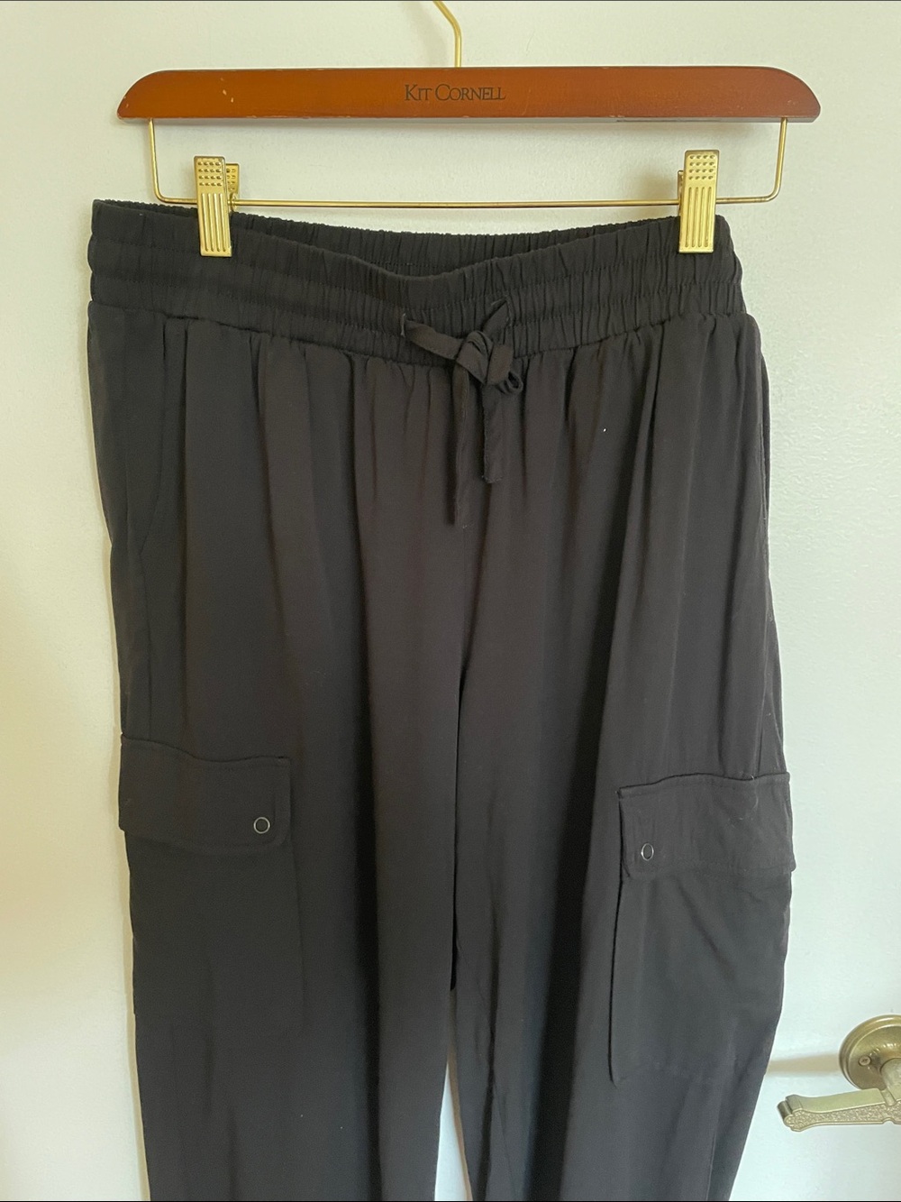 torrid Black Cargo Drawstring Waist Women's Pants